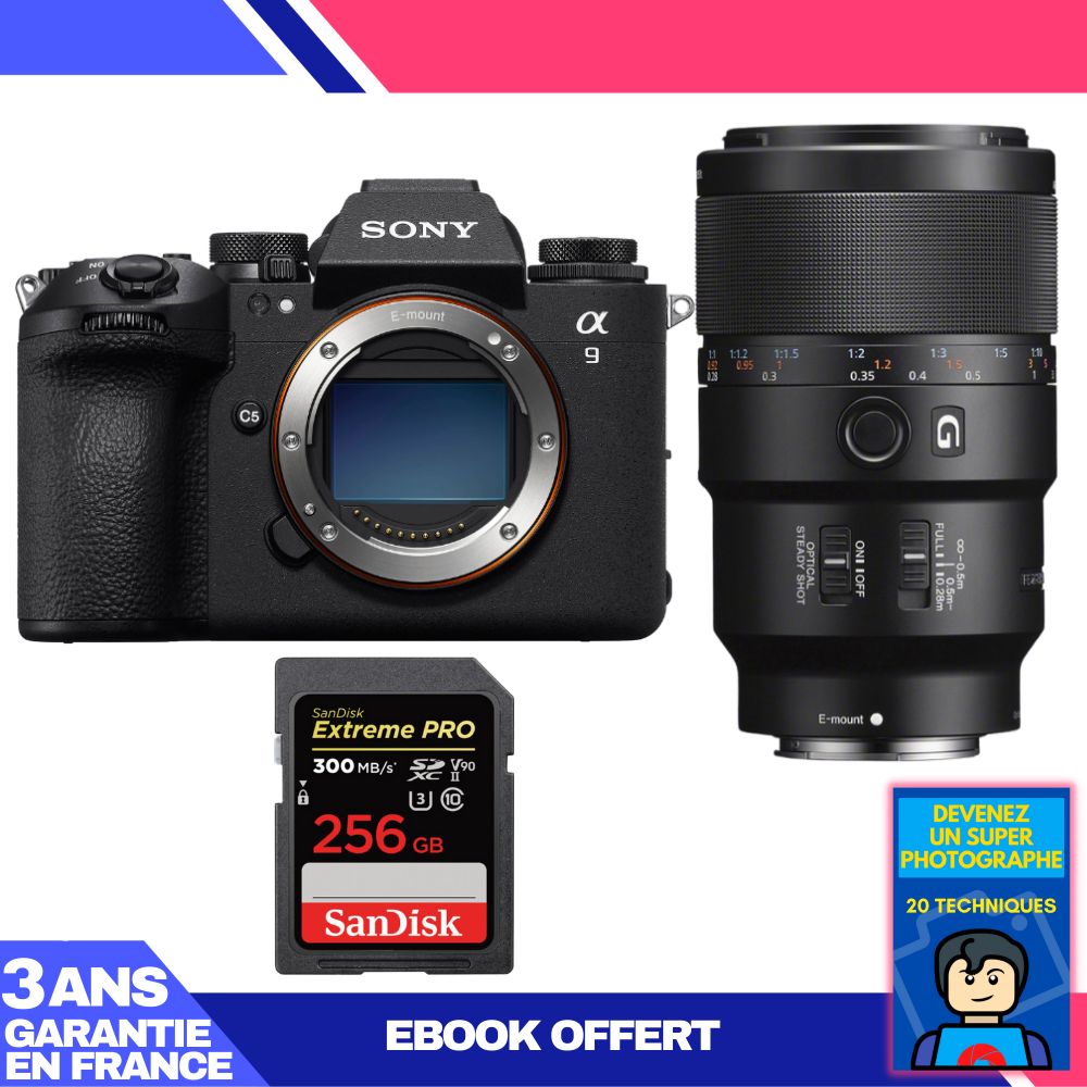 Boitier Sony A9 III + FE 90mm f2.8 Macro G OSS + 1 SanDisk Extreme PRO UHS II SDXC 300 MB/ + Ebook 'Devenez Un Super Photographe - vue 5