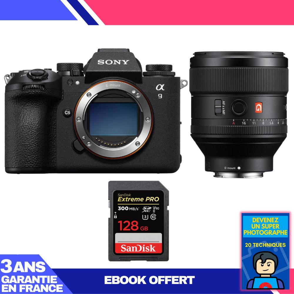 Boitier Sony A9 III + FE 85mm f1.4 GM + 1 SanDisk Extreme PRO UHS II SDXC 300 MB/ + Ebook 'Devenez Un Super Photographe - vue 4