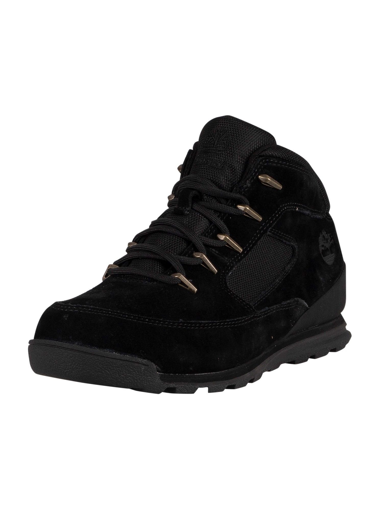 Timberland Bottes Euro Rock Mid Hiker En Daim, Noir - 43 1/2