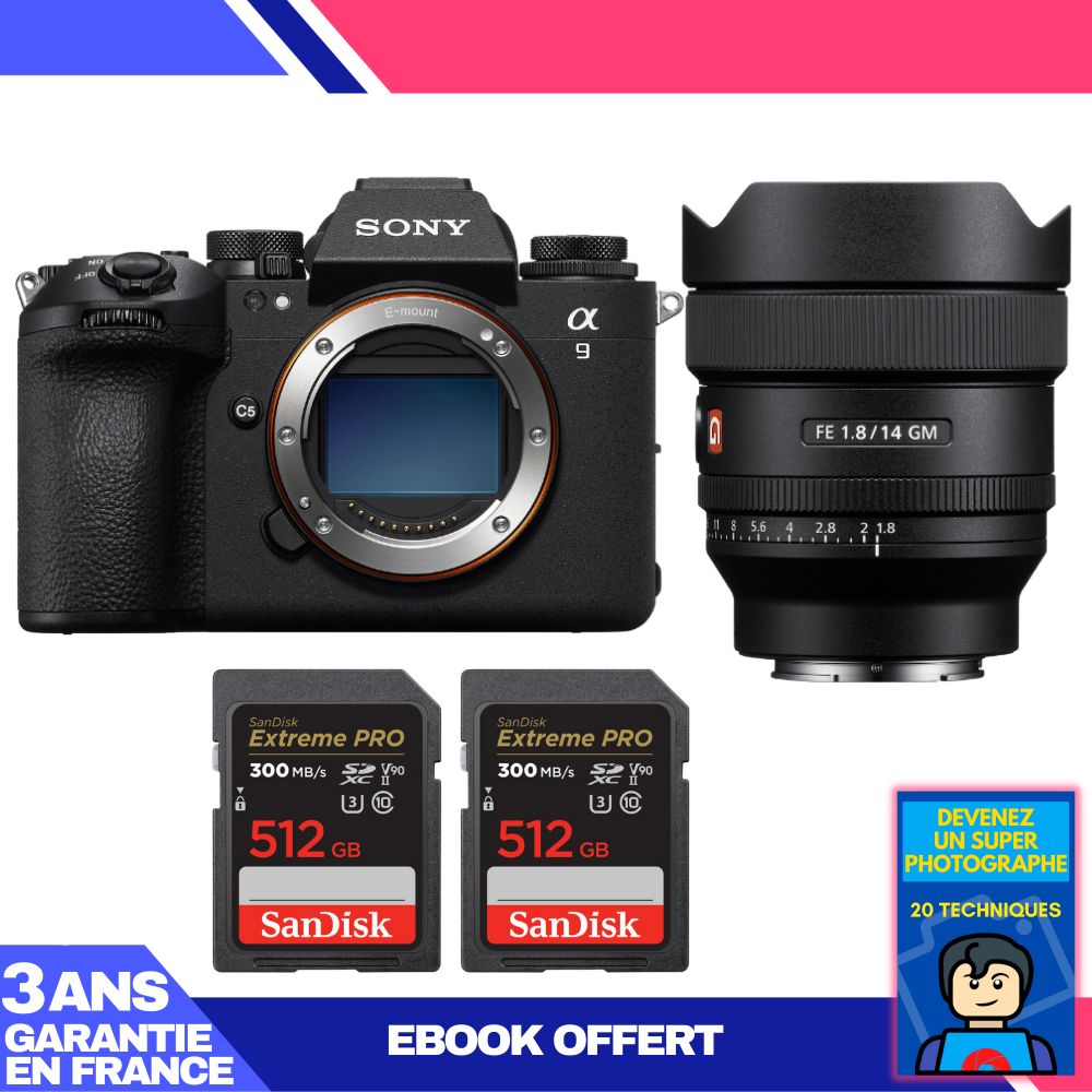 Boitier Sony A9 III + FE 14mm f1.8 GM + 2 SanDisk Extreme PRO UHS II SDXC 300 MB/ + Ebook 'Devenez Un Super Photographe - vue 5