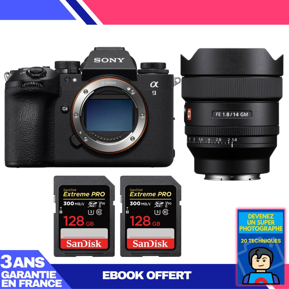 Boitier Sony A9 III + FE 14mm f1.8 GM + 2 SanDisk Extreme PRO UHS II SDXC 300 MB/ + Ebook 'Devenez Un Super Photographe - vue 4