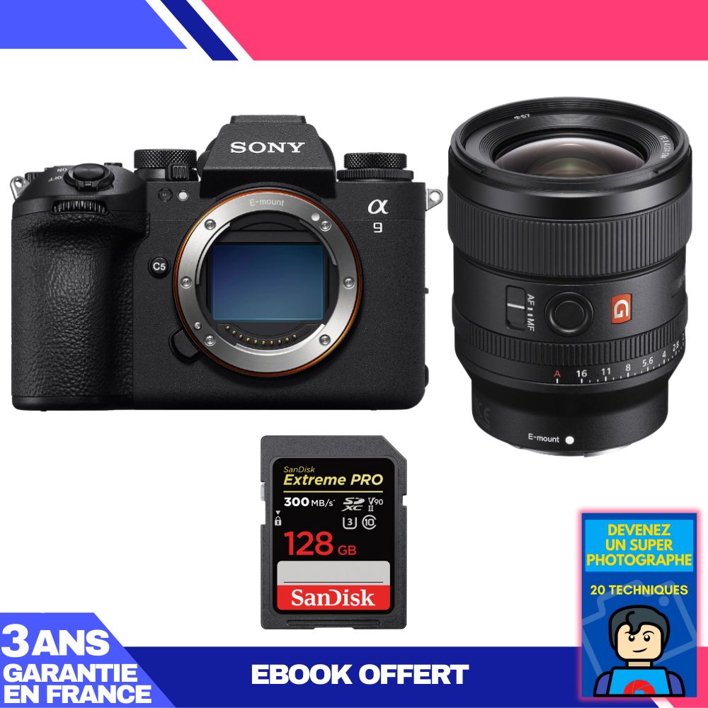 Boitier Sony A9 III + FE 24mm f1.4 GM + 1 SanDisk Extreme PRO UHS II SDXC 300 MB/ + Ebook 'Devenez Un Super Photographe - vue 3