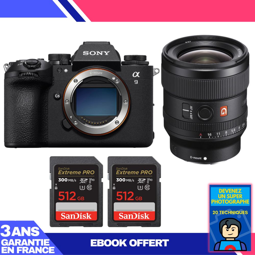 Boitier Sony A9 III + FE 24mm f1.4 GM + 2 SanDisk Extreme PRO UHS II SDXC 300 MB/ + Ebook 'Devenez Un Super Photographe - vue 4