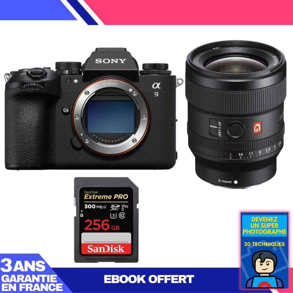 Boitier Sony A9 III + FE 24mm f1.4 GM + 1 SanDisk Extreme PRO UHS II SDXC 300 MB/ + Ebook 'Devenez Un Super Photographe - vue 4