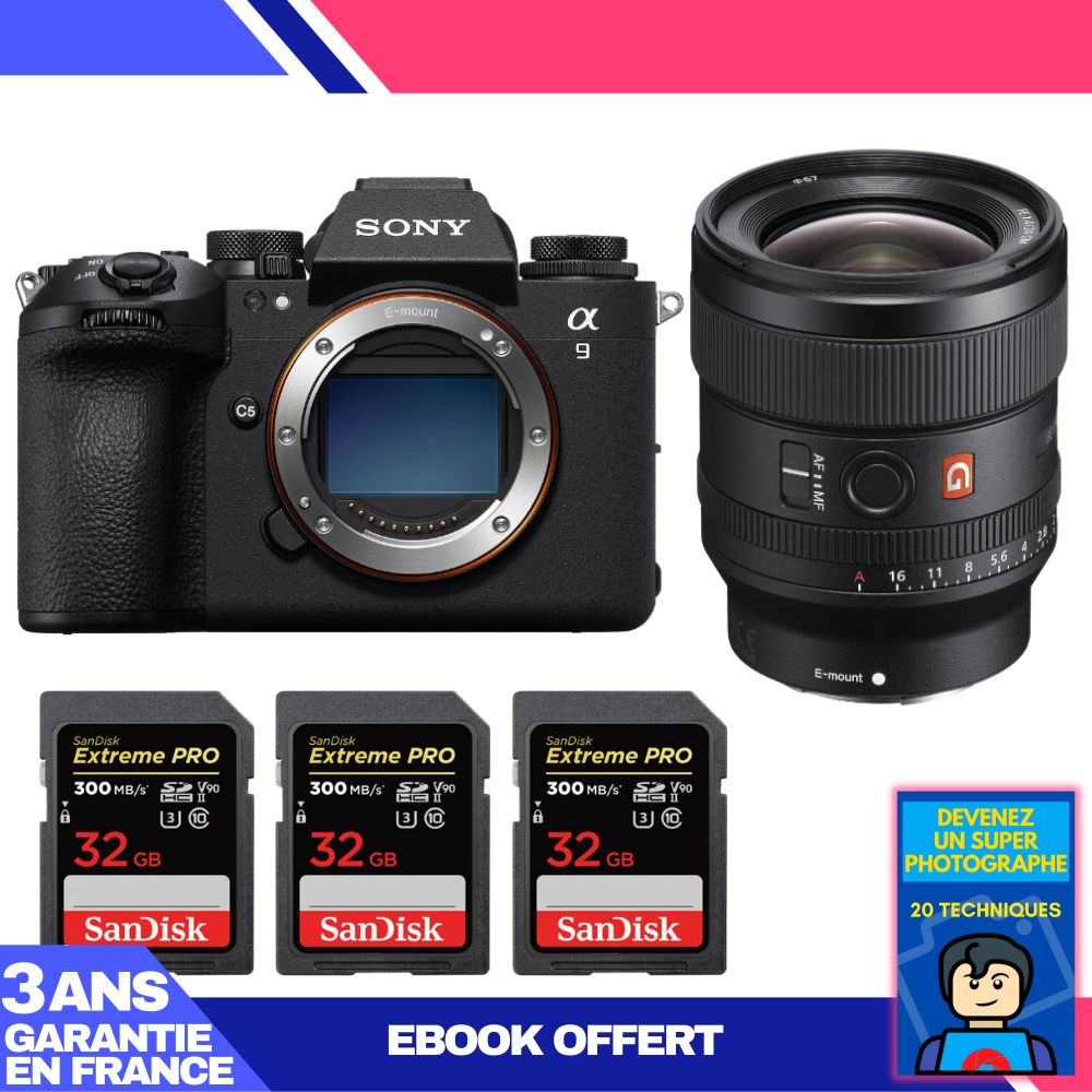 Boitier Sony A9 III + FE 24mm f1.4 GM + 3 SanDisk Extreme PRO UHS II SDXC 300 MB/ + Ebook 'Devenez Un Super Photographe - vue 4