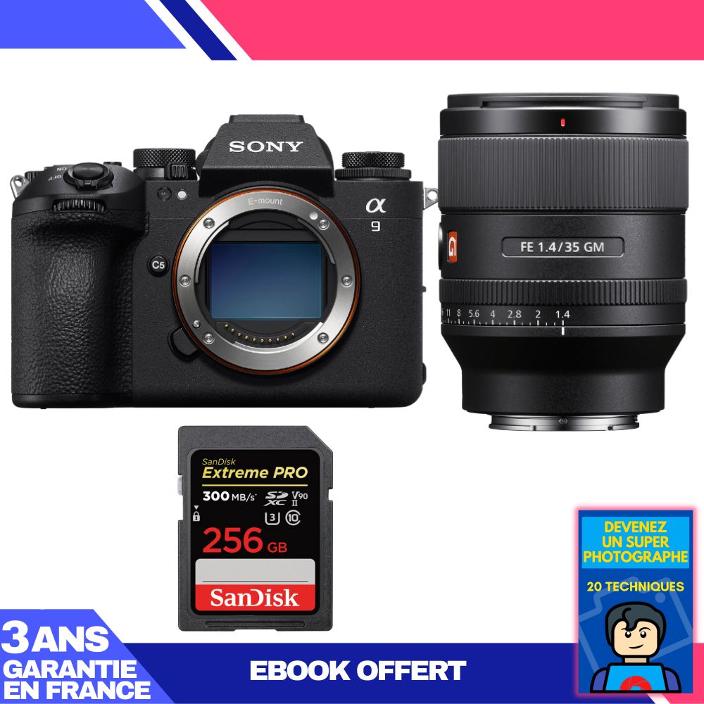 Boitier Sony A9 III + FE 35mm f1.4 GM + 1 SanDisk Extreme PRO UHS II SDXC 300 MB/ + Ebook 'Devenez Un Super Photographe - vue 5