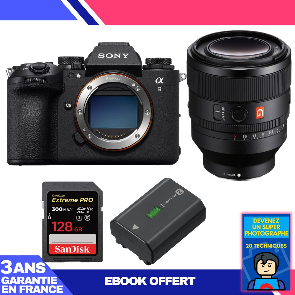 Boitier Sony A9 III + FE 50mm f1.2 GM + 1 SanDisk Extreme PRO UHS II SDXC 300 MB/ + 1 Sony NP FZ100 + Ebook 'Devenez Un Super Photographe - vue 4