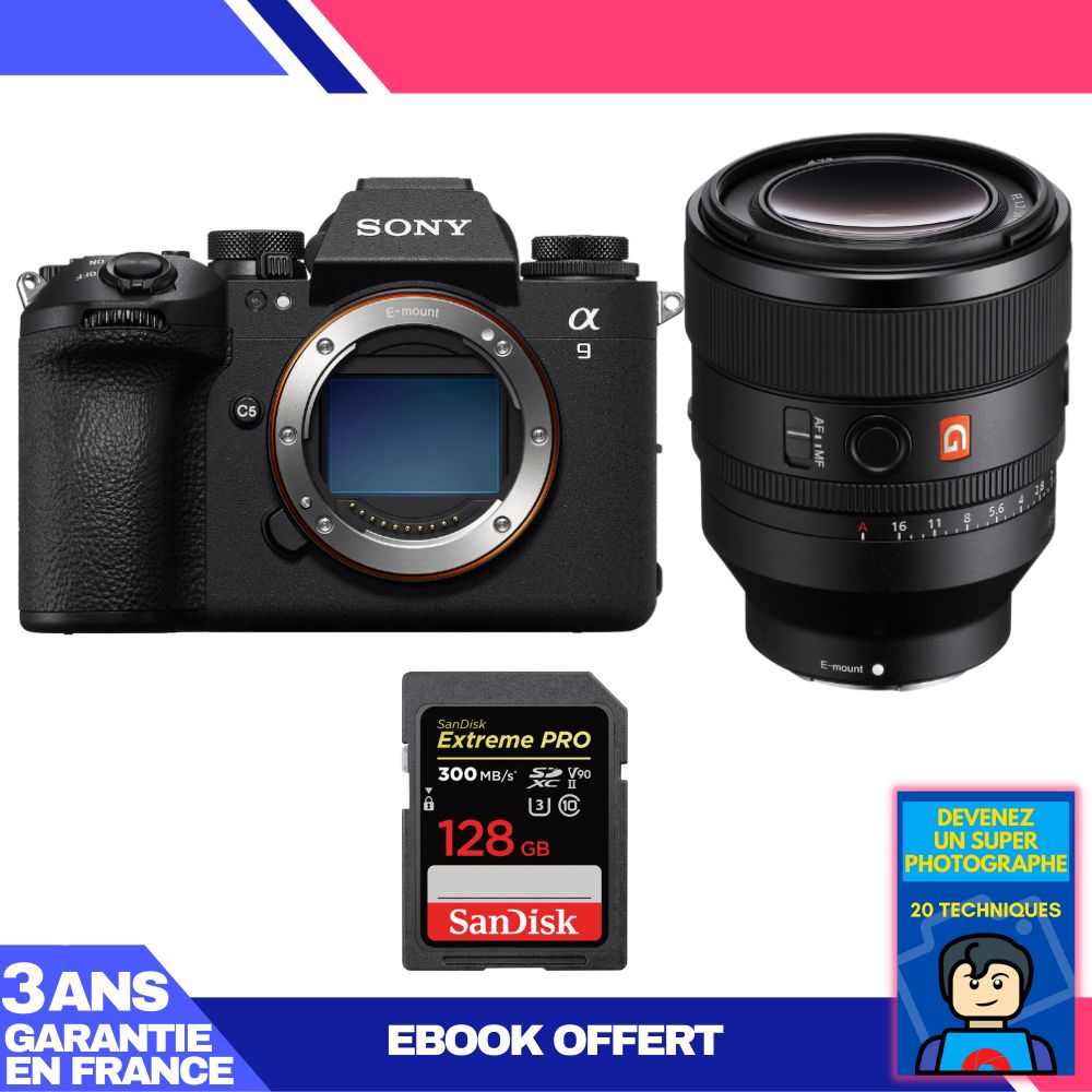 Boitier Sony A9 III + FE 50mm f1.2 GM + 1 SanDisk Extreme PRO UHS II SDXC 300 MB/ + Ebook 'Devenez Un Super Photographe - vue 2