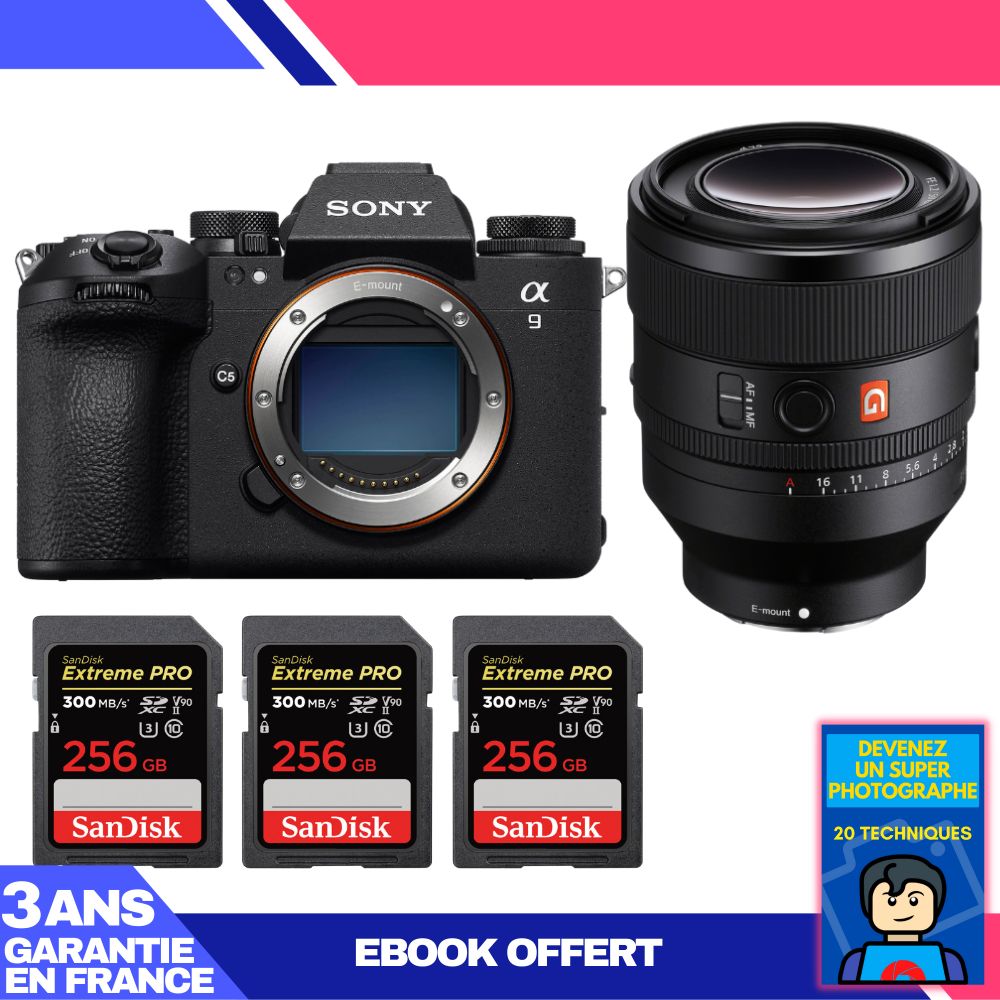 Boitier Sony A9 III + FE 50mm f1.2 GM + 3 SanDisk Extreme PRO UHS II SDXC 300 MB/ + Ebook 'Devenez Un Super Photographe - vue 5