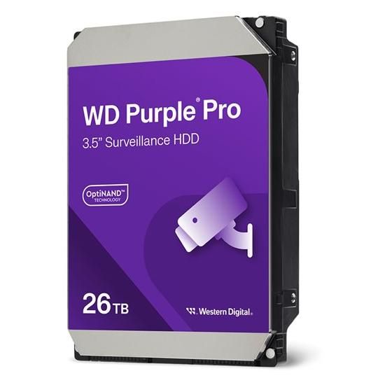 WD Pro WD260PURP Disque dur 26 To surveillance vidéo intelligente interne 3.5 SATA 6Gb/ 7200 toursmin mémoire tampon : 512 Mo