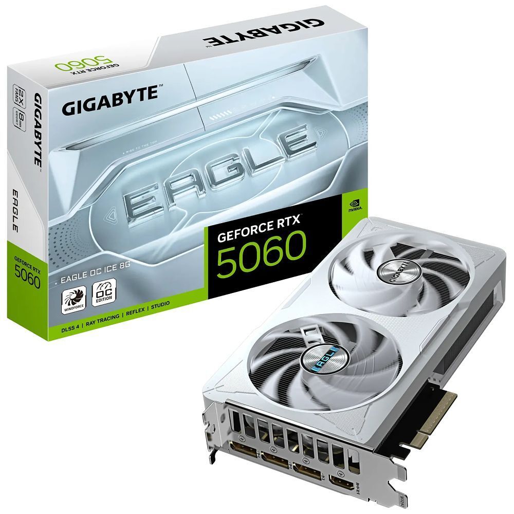 Gigabyte GV N5060EAGLEOC ICE 8GD Eagle OC ICE 8G GeForce RTX 5060 8.0GB GDDR7 PCI Express