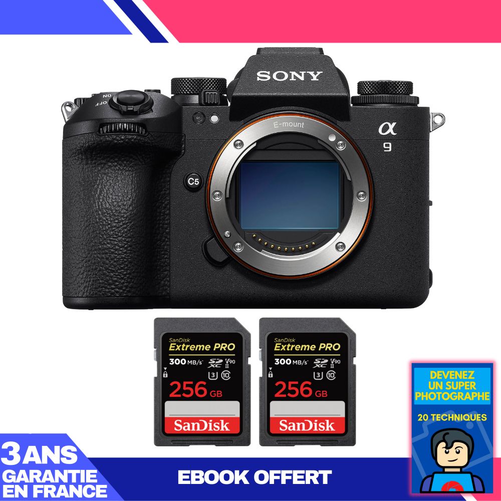 Boitier Sony A9 III + 2 SanDisk Extreme PRO UHS II SDXC 300 MB/ + Ebook 'Devenez Un Super Photographe - vue 4
