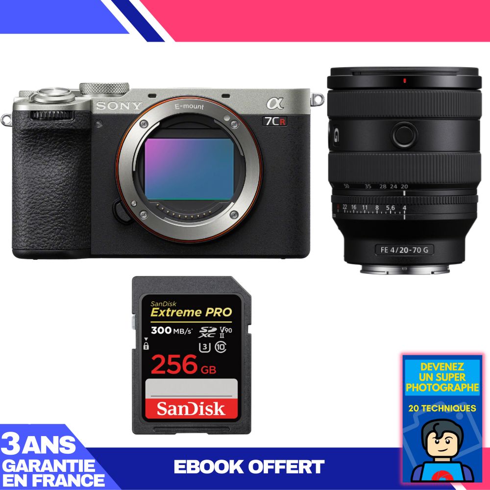 Boitier Sony A7CR + FE 20 70mm f4 G + 1 SanDisk Extreme PRO UHS II SDXC 300 MB/ + Ebook 'Devenez Un Super Photographe - vue 3
