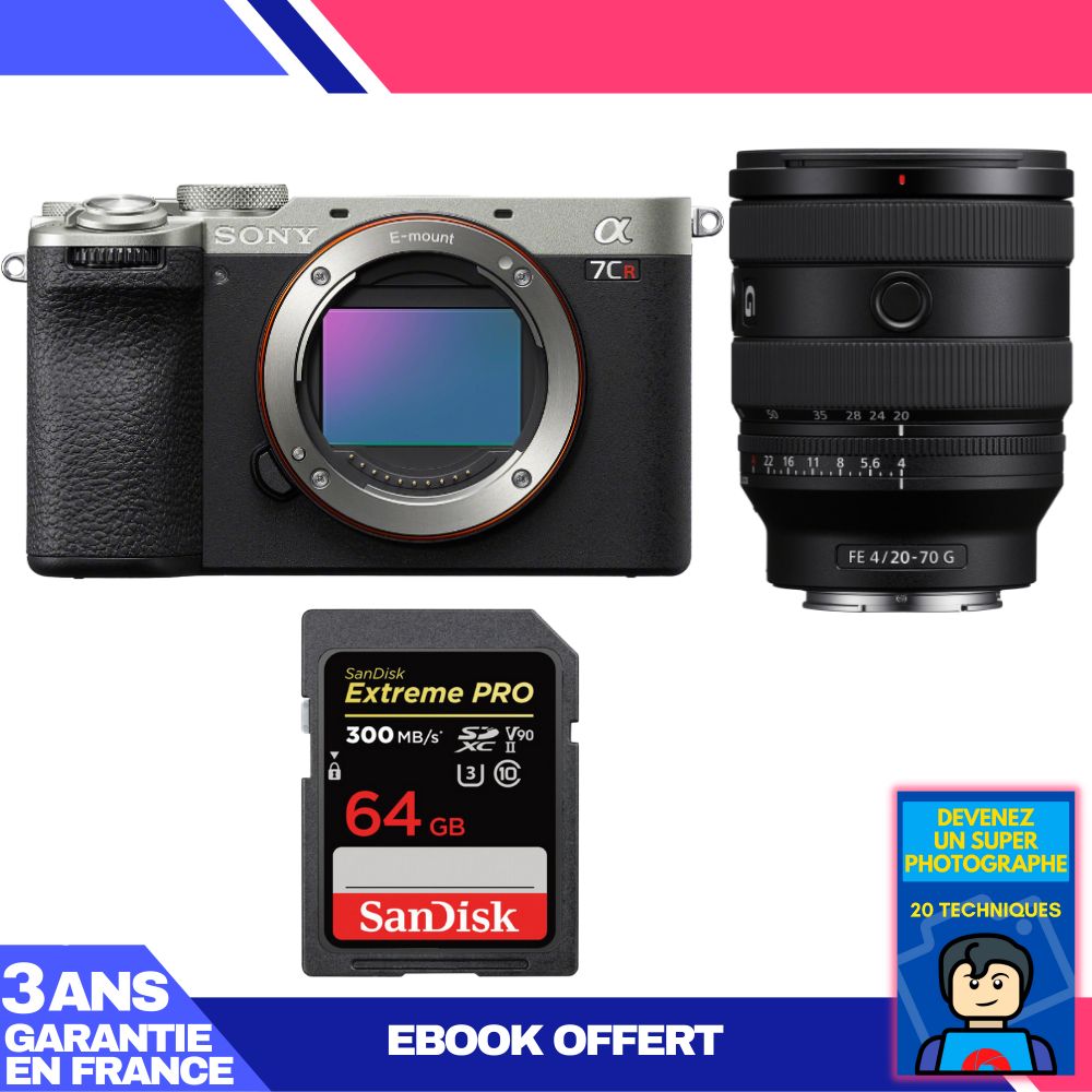 Boitier Sony A7CR + FE 20 70mm f4 G + 1 SanDisk Extreme PRO UHS II SDXC 300 MB/ + Ebook 'Devenez Un Super Photographe - vue 2
