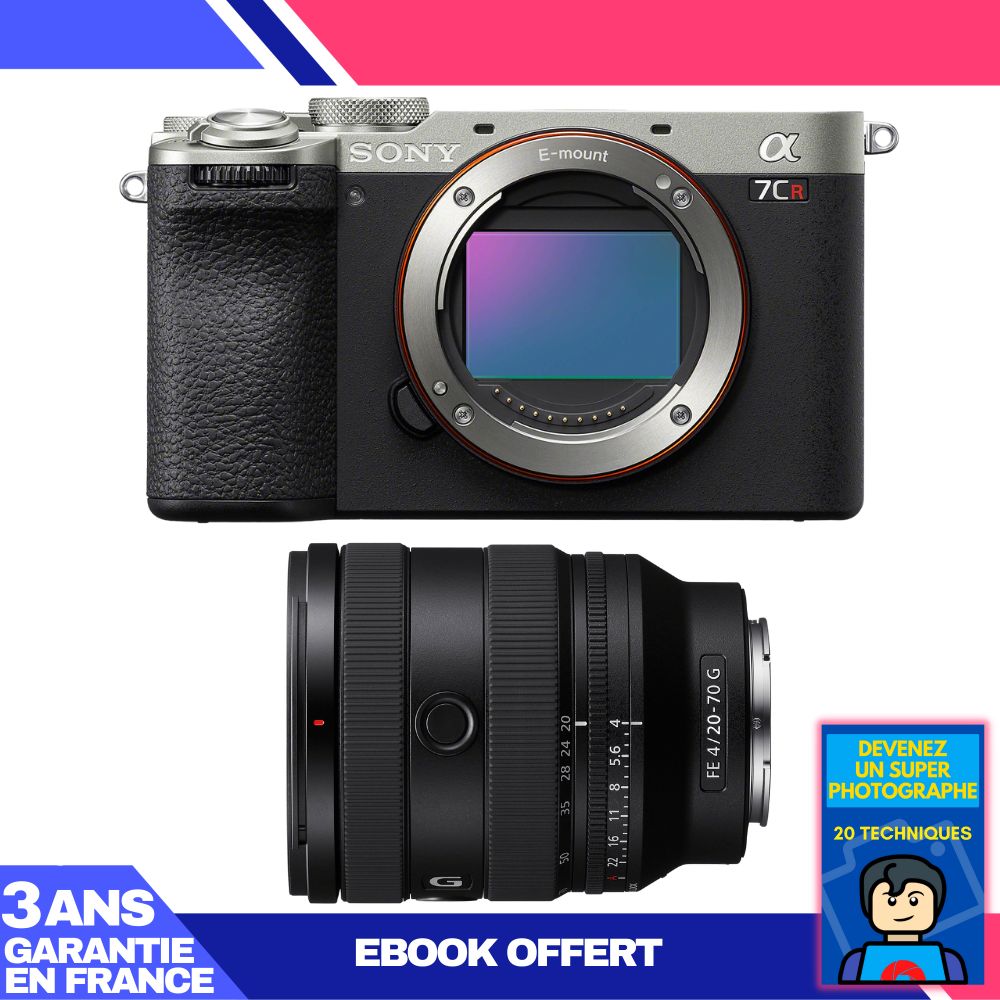 Boitier Sony A7CR + FE 20 70mm f4 G + Ebook 'Devenez Un Super Photographe