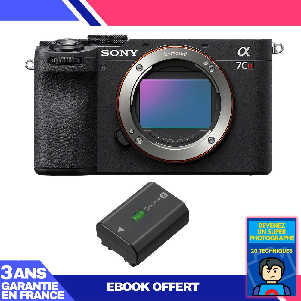 Boitier Sony A7CR + 1 Sony NP FZ100 + Ebook 'Devenez Un Super Photographe
