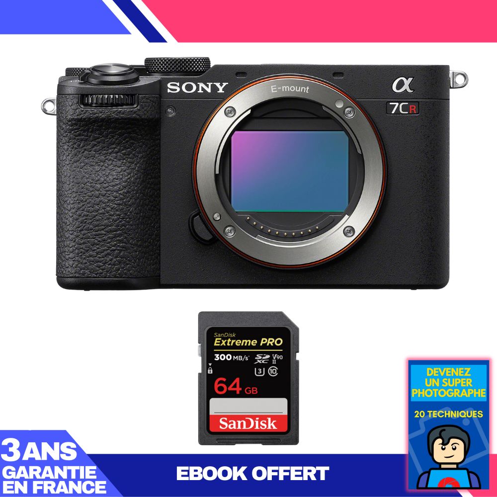 Boitier Sony A7CR + 1 SanDisk Extreme PRO UHS II SDXC 300 MB/ + Ebook 'Devenez Un Super Photographe - vue 7