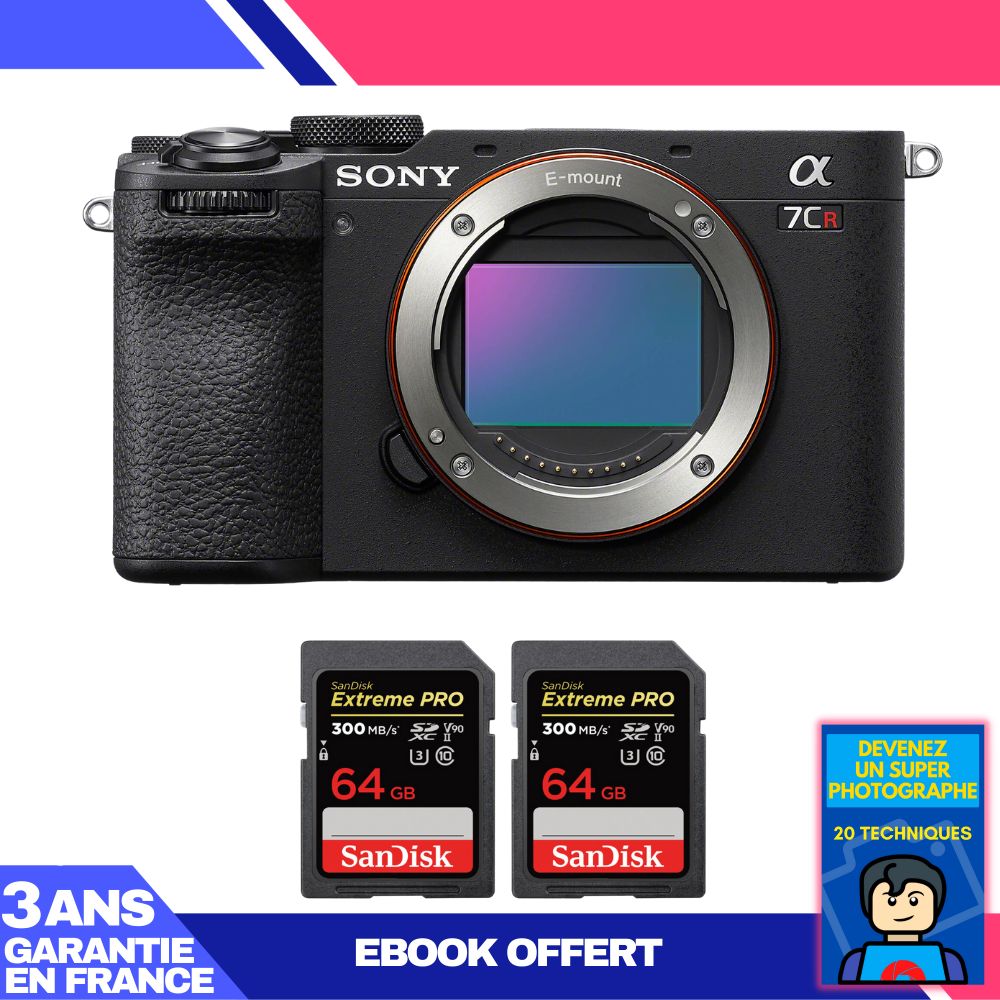 Boitier Sony A7CR + 2 SanDisk Extreme PRO UHS II SDXC 300 MB/ + Ebook 'Devenez Un Super Photographe - vue 6