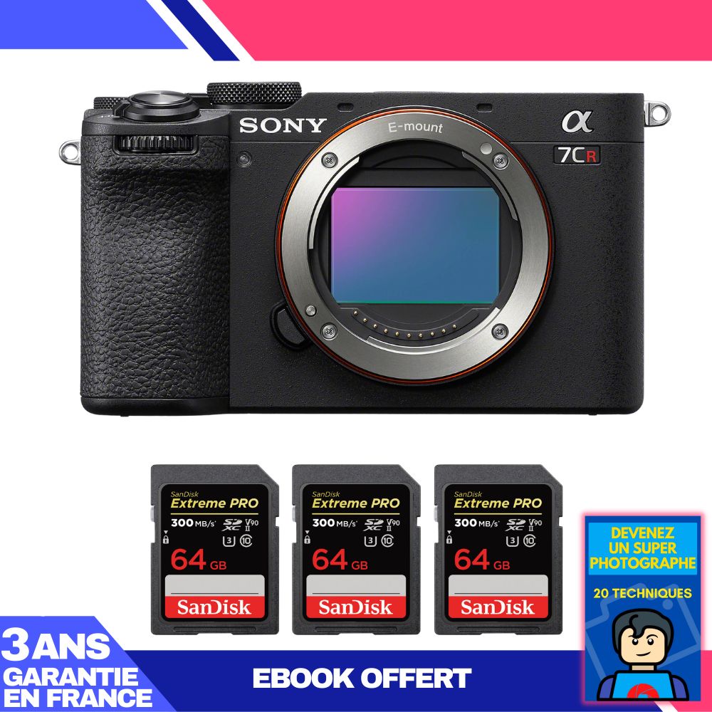 Boitier Sony A7CR + 3 SanDisk Extreme PRO UHS II SDXC 300 MB/ + Ebook 'Devenez Un Super Photographe - vue 4