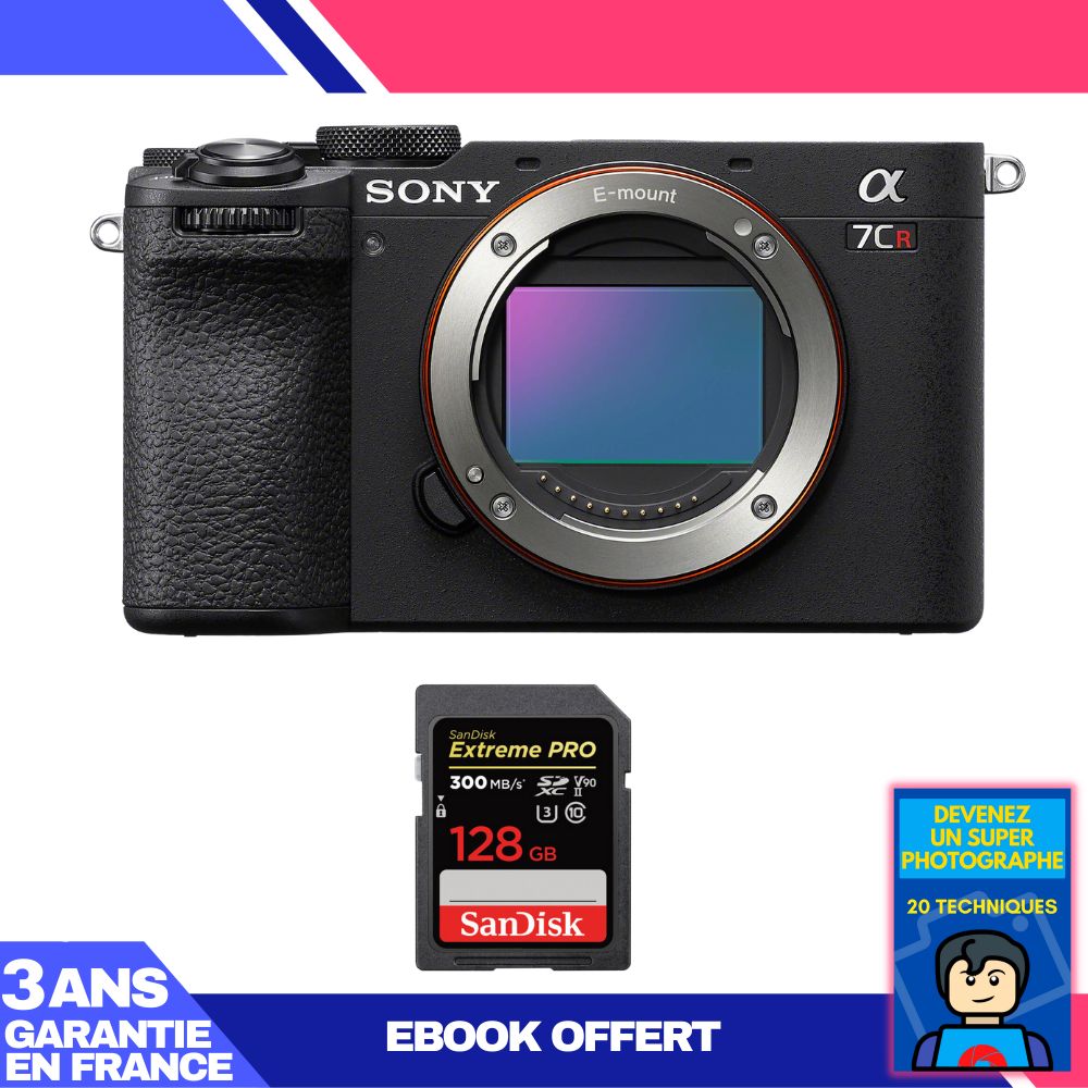 Boitier Sony A7CR + 1 SanDisk Extreme PRO UHS II SDXC 300 MB/ + Ebook 'Devenez Un Super Photographe - vue 2