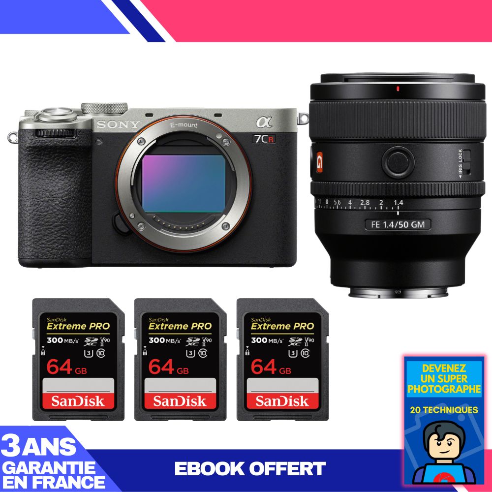 Boitier Sony A7CR + FE 50mm f1.4 GM + 3 SanDisk Extreme PRO UHS II SDXC 300 MB/ + Ebook 'Devenez Un Super Photographe - vue 4