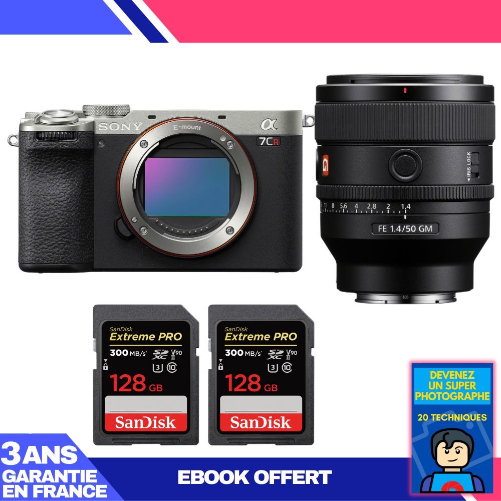 Boitier Sony A7CR + FE 50mm f1.4 GM + 2 SanDisk Extreme PRO UHS II SDXC 300 MB/ + Ebook 'Devenez Un Super Photographe - vue 3