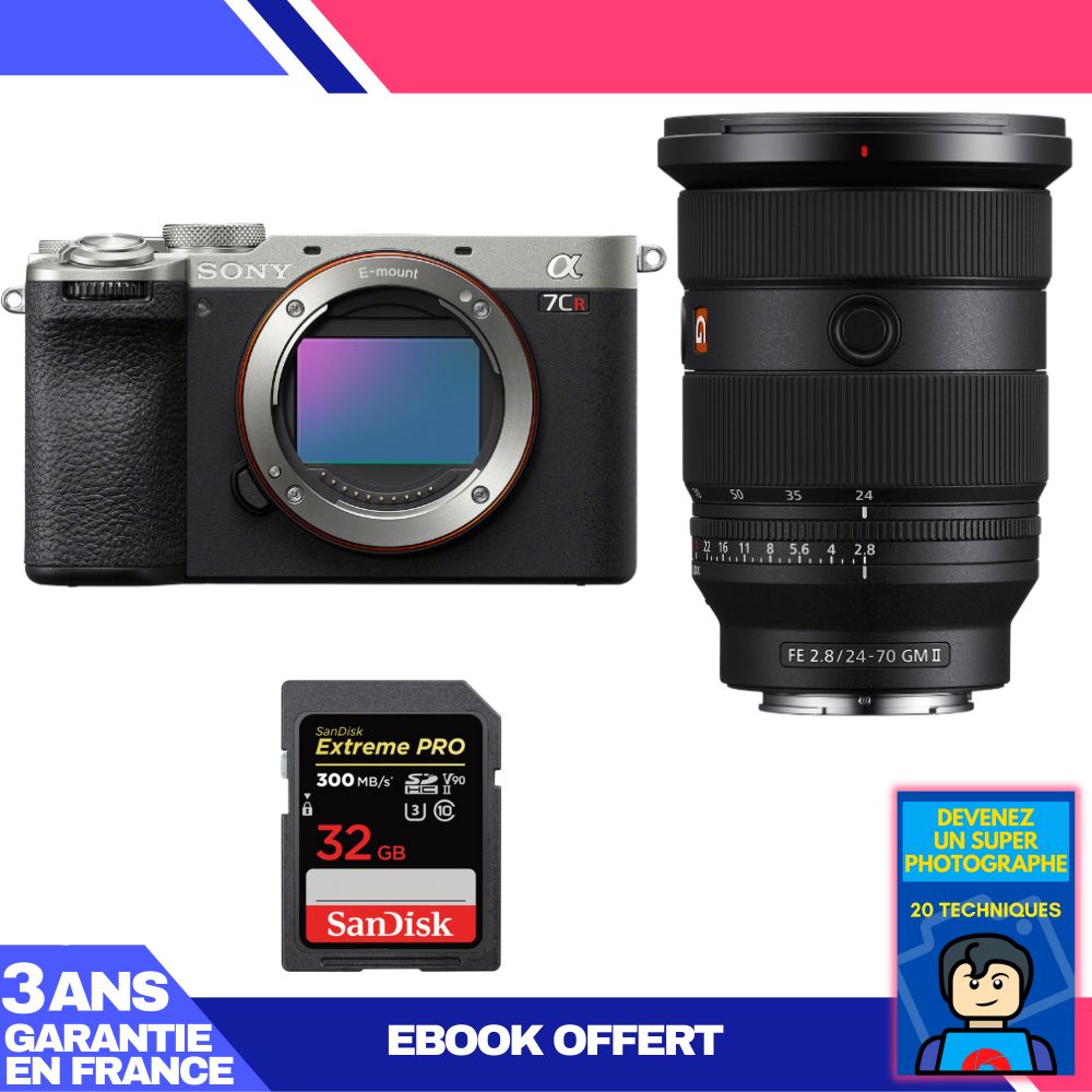 Boitier Sony A7CR + FE 24 70mm f2.8 GM II + 1 SanDisk Extreme PRO UHS II SDXC 300 MB/ + Ebook 'Devenez Un Super Photographe - vue 4