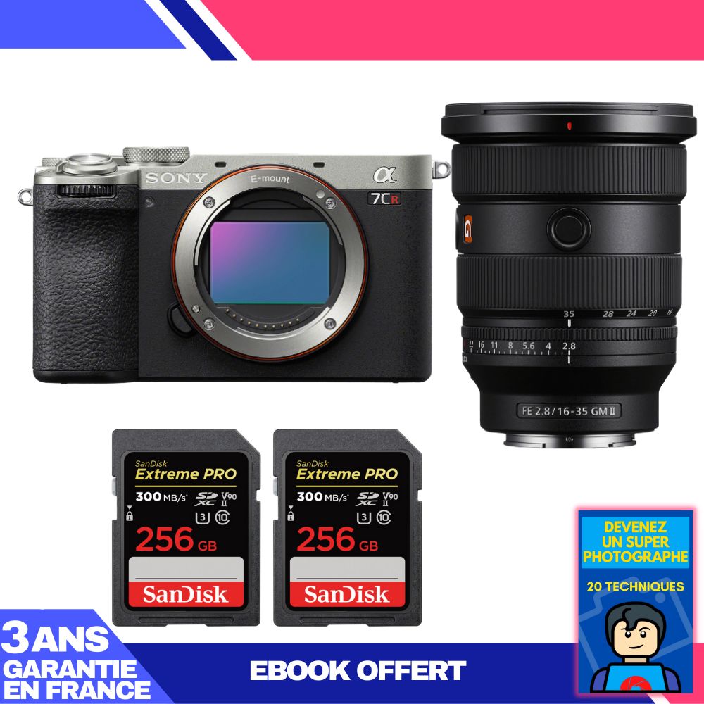 Boitier Sony A7CR + FE 16 35mm f2.8 GM II + 2 SanDisk Extreme PRO UHS II SDXC 300 MB/ + Ebook 'Devenez Un Super Photographe - vue 4