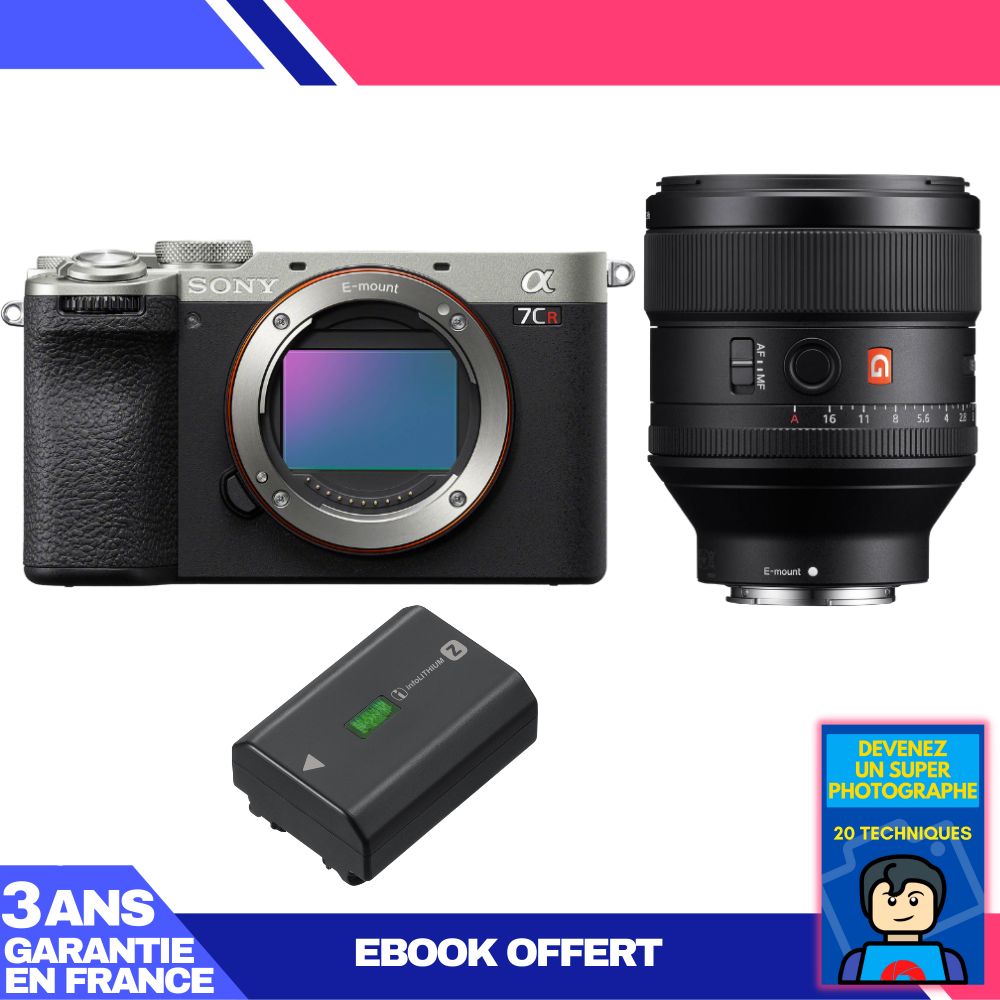Boitier Sony A7CR + FE 85mm f1.4 GM + 1 Sony NP FZ100 + Ebook 'Devenez Un Super Photographe