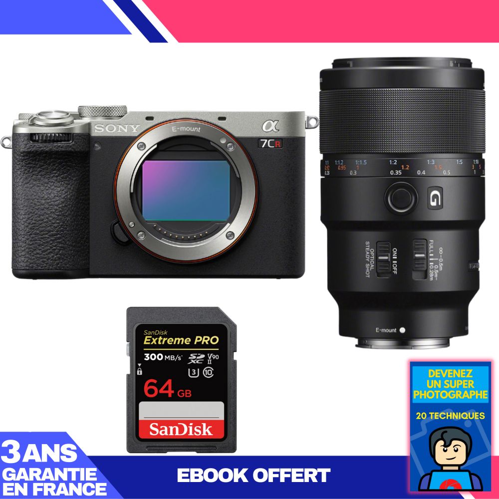 Boitier Sony A7CR + FE 90mm f2.8 Macro G OSS + 1 SanDisk Extreme PRO UHS II SDXC 300 MB/ + Ebook 'Devenez Un Super Photographe - vue 4