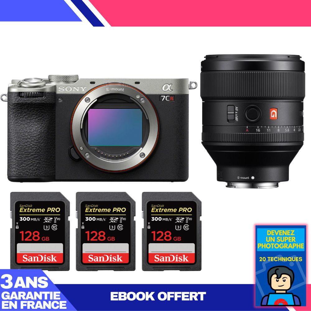 Boitier Sony A7CR + FE 85mm f1.4 GM + 3 SanDisk Extreme PRO UHS II SDXC 300 MB/ + Ebook 'Devenez Un Super Photographe - vue 4