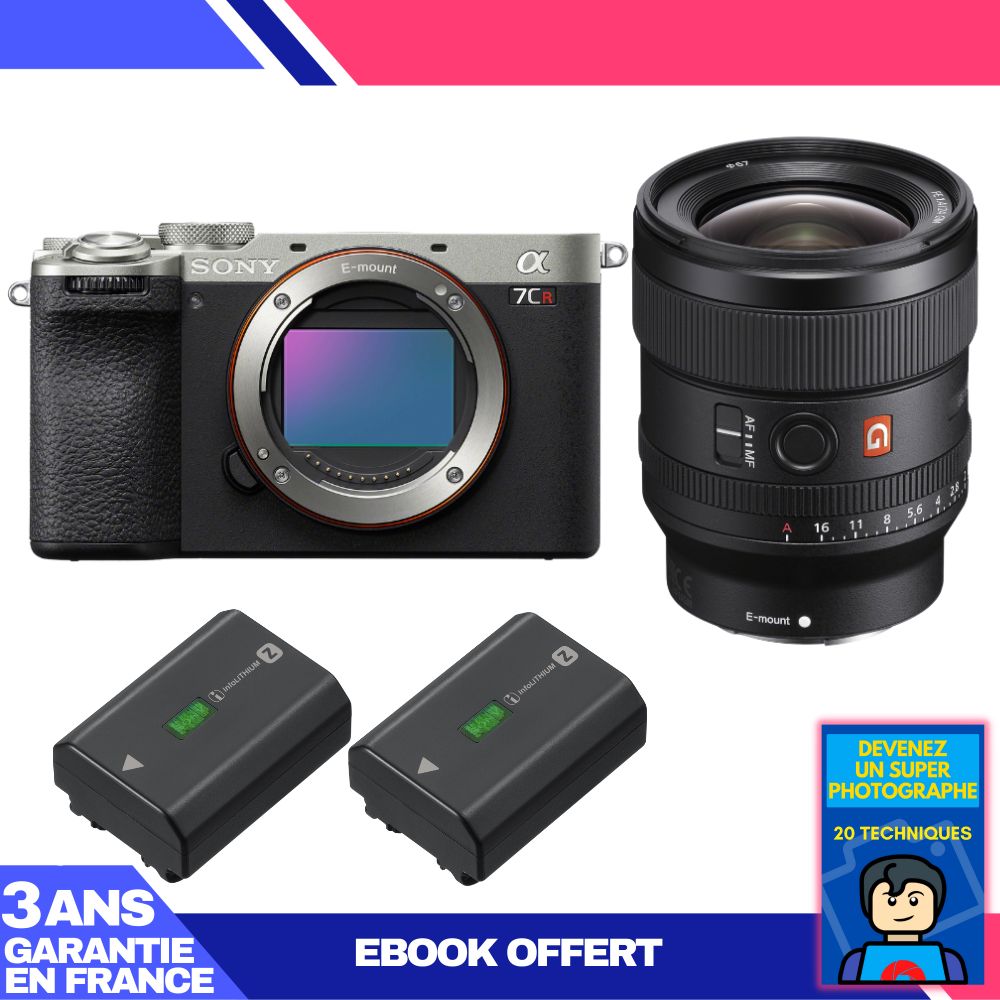 Boitier Sony A7CR + FE 24mm f1.4 GM + 2 Sony NP FZ100 + Ebook 'Devenez Un Super Photographe