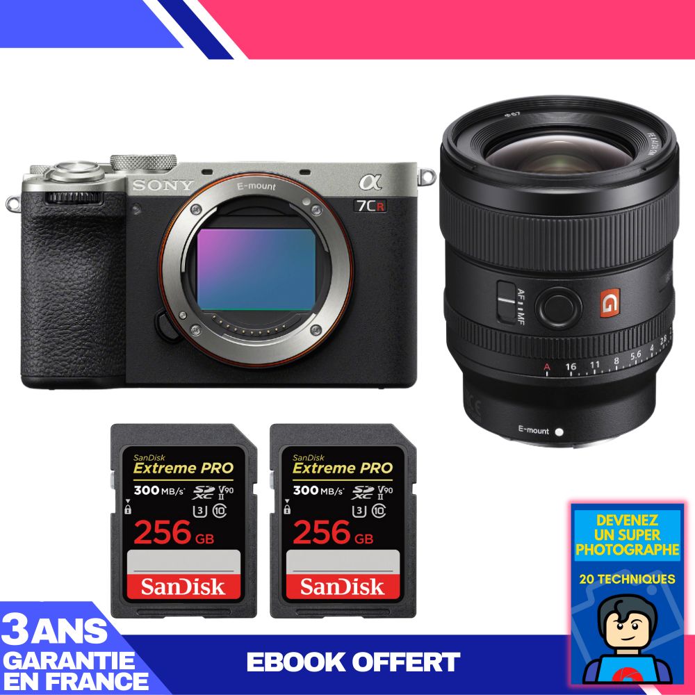 Boitier Sony A7CR + FE 24mm f1.4 GM + 2 SanDisk Extreme PRO UHS II SDXC 300 MB/ + Ebook 'Devenez Un Super Photographe - vue 4