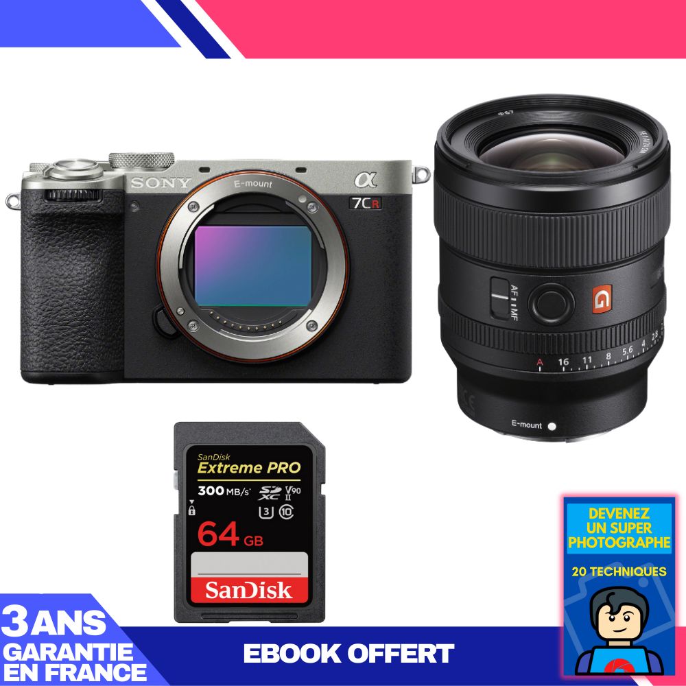 Boitier Sony A7CR + FE 24mm f1.4 GM + 1 SanDisk Extreme PRO UHS II SDXC 300 MB/ + Ebook 'Devenez Un Super Photographe - vue 2
