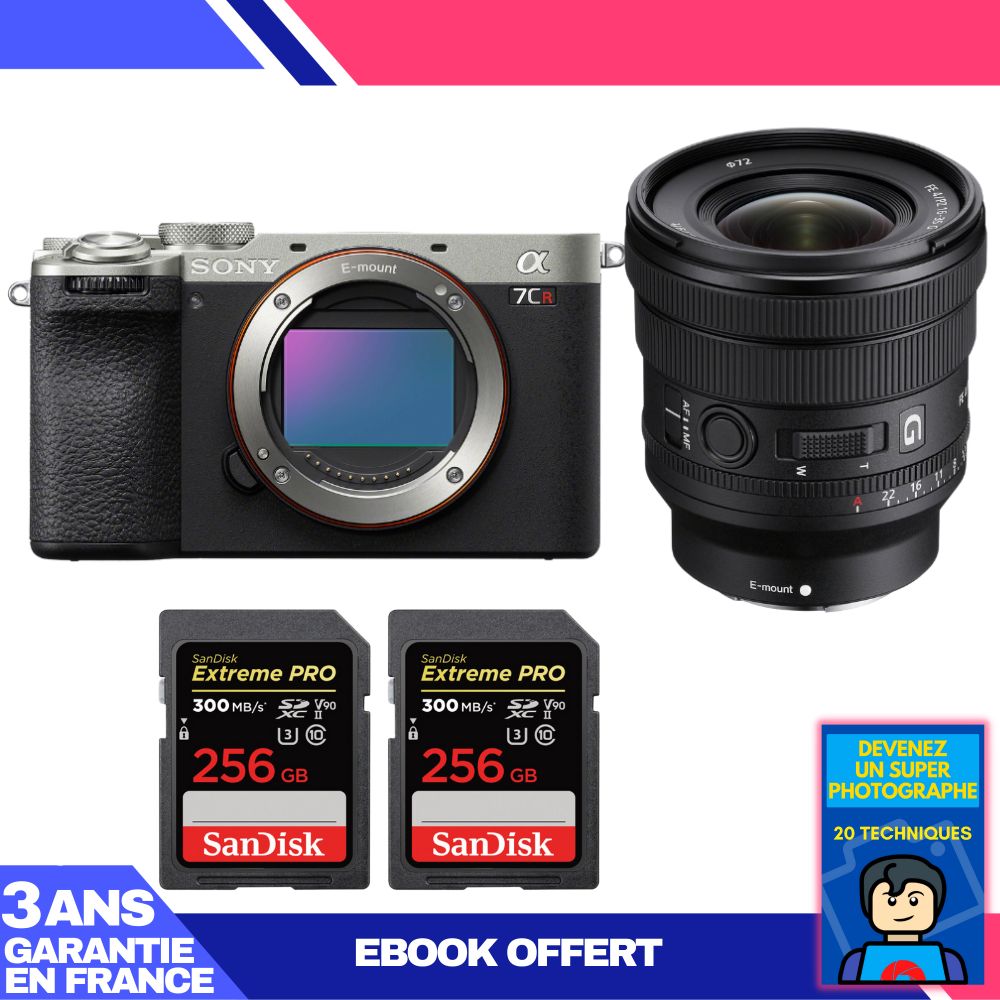Boitier Sony A7CR + FE PZ 16 35mm f4 G + 2 SanDisk Extreme PRO UHS II SDXC 300 MB/ + Ebook 'Devenez Un Super Photographe - vue 3