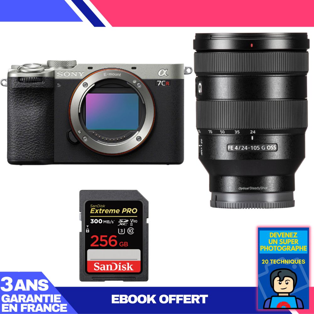 Boitier Sony A7CR + FE 24 105mm f4 G OSS + 1 SanDisk Extreme PRO UHS II SDXC 300 MB/ + Ebook 'Devenez Un Super Photographe - vue 4