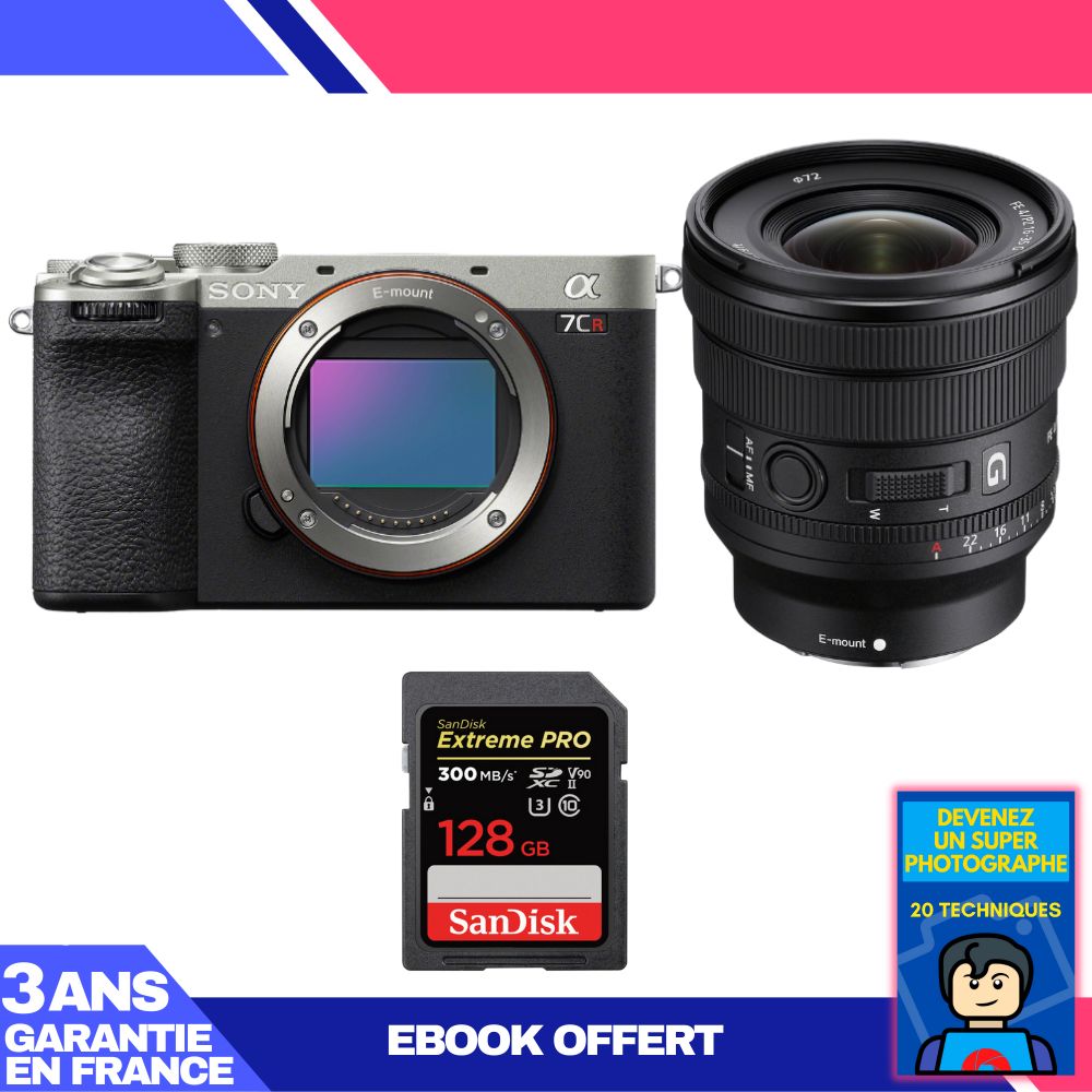 Boitier Sony A7CR + FE PZ 16 35mm f4 G + 1 SanDisk Extreme PRO UHS II SDXC 300 MB/ + Ebook 'Devenez Un Super Photographe - vue 3