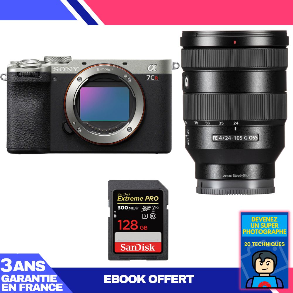 Boitier Sony A7CR + FE 24 105mm f4 G OSS + 1 SanDisk Extreme PRO UHS II SDXC 300 MB/ + Ebook 'Devenez Un Super Photographe - vue 2