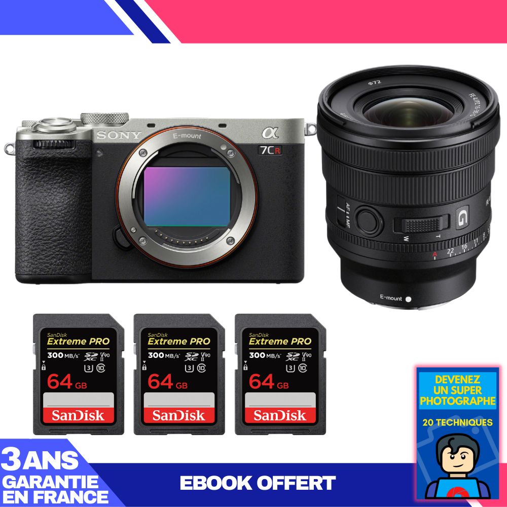 Boitier Sony A7CR + FE PZ 16 35mm f4 G + 3 SanDisk Extreme PRO UHS II SDXC 300 MB/ + Ebook 'Devenez Un Super Photographe - vue 4