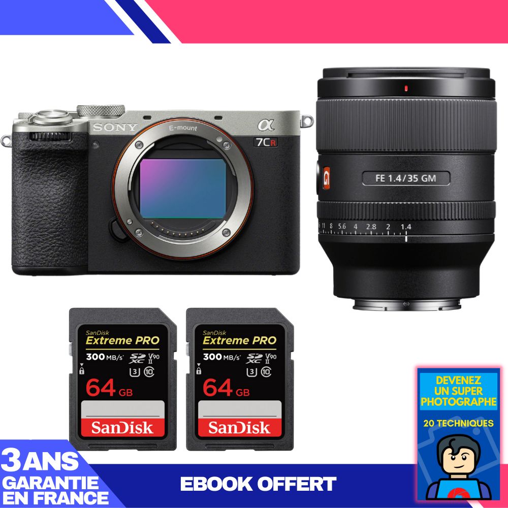 Boitier Sony A7CR + FE 35mm f1.4 GM + 2 SanDisk Extreme PRO UHS II SDXC 300 MB/ + Ebook 'Devenez Un Super Photographe - vue 4