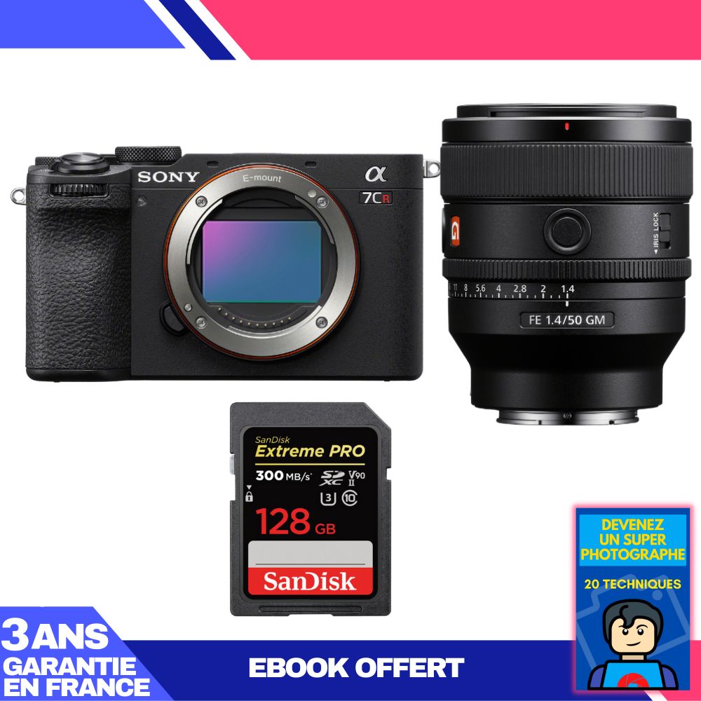 Boitier Sony A7CR + FE 50mm f1.4 GM + 1 SanDisk Extreme PRO UHS II SDXC 300 MB/ + Ebook 'Devenez Un Super Photographe - vue 2