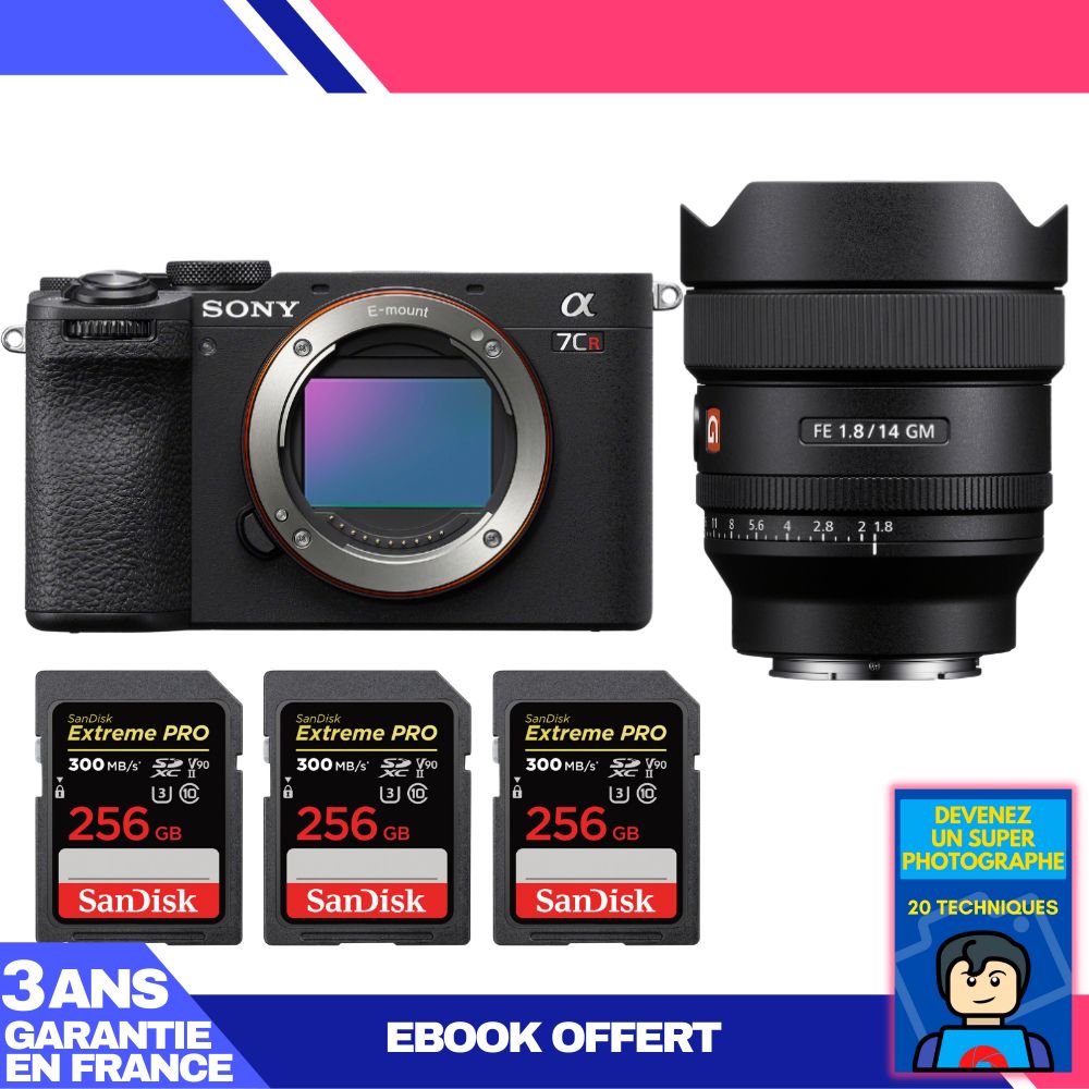 Boitier Sony A7CR + FE 14mm f1.8 GM + 3 SanDisk Extreme PRO UHS II SDXC 300 MB/ + Ebook 'Devenez Un Super Photographe - vue 4