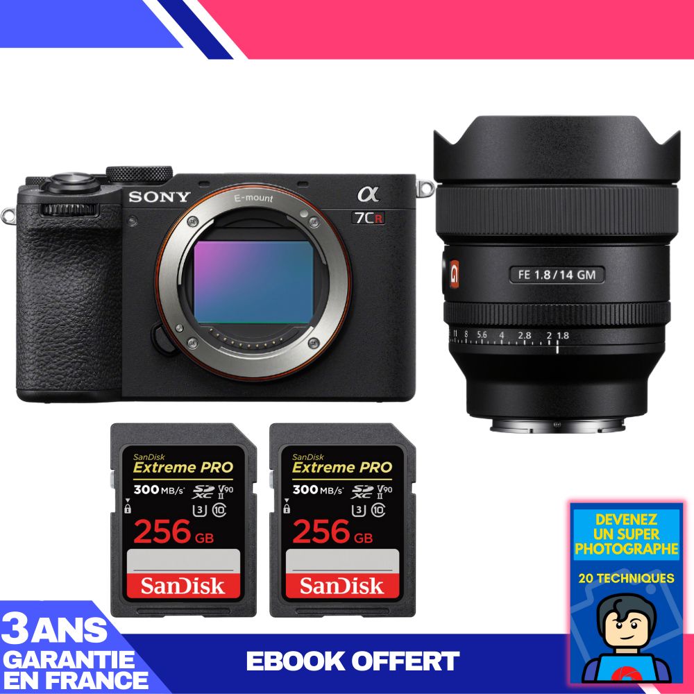 Boitier Sony A7CR + FE 14mm f1.8 GM + 2 SanDisk Extreme PRO UHS II SDXC 300 MB/ + Ebook 'Devenez Un Super Photographe - vue 4