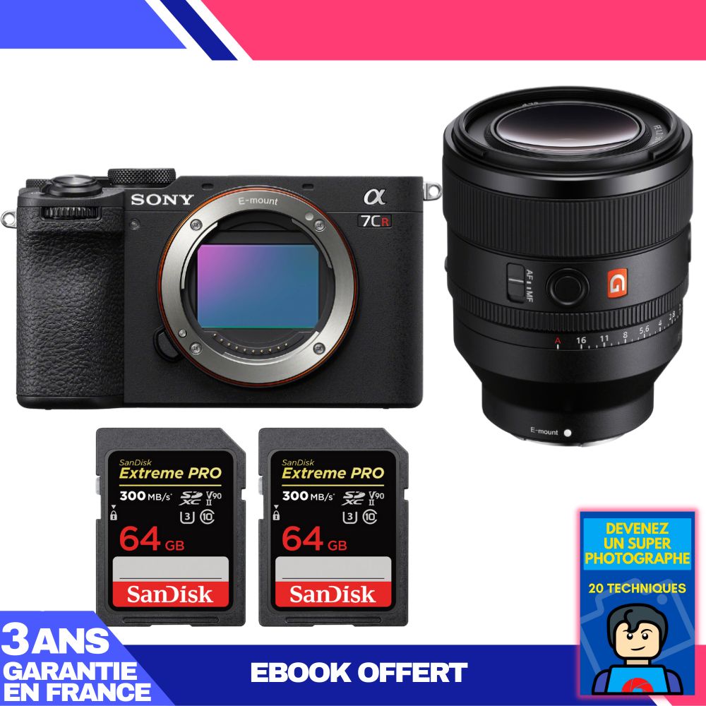 Boitier Sony A7CR + FE 50mm f1.2 GM + 2 SanDisk Extreme PRO UHS II SDXC 300 MB/ + Ebook 'Devenez Un Super Photographe - vue 2