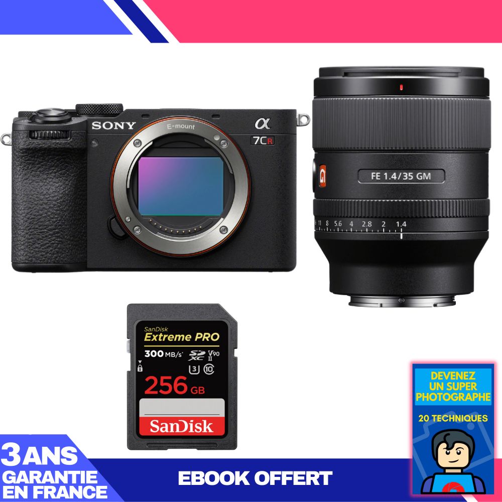 Boitier Sony A7CR + FE 35mm f1.4 GM + 1 SanDisk Extreme PRO UHS II SDXC 300 MB/ + Ebook 'Devenez Un Super Photographe - vue 2