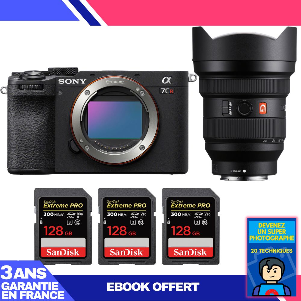 Boitier Sony A7CR + FE 12 24mm f2.8 GM + 3 SanDisk Extreme PRO UHS II SDXC 300 MB/ + Ebook 'Devenez Un Super Photographe - vue 2