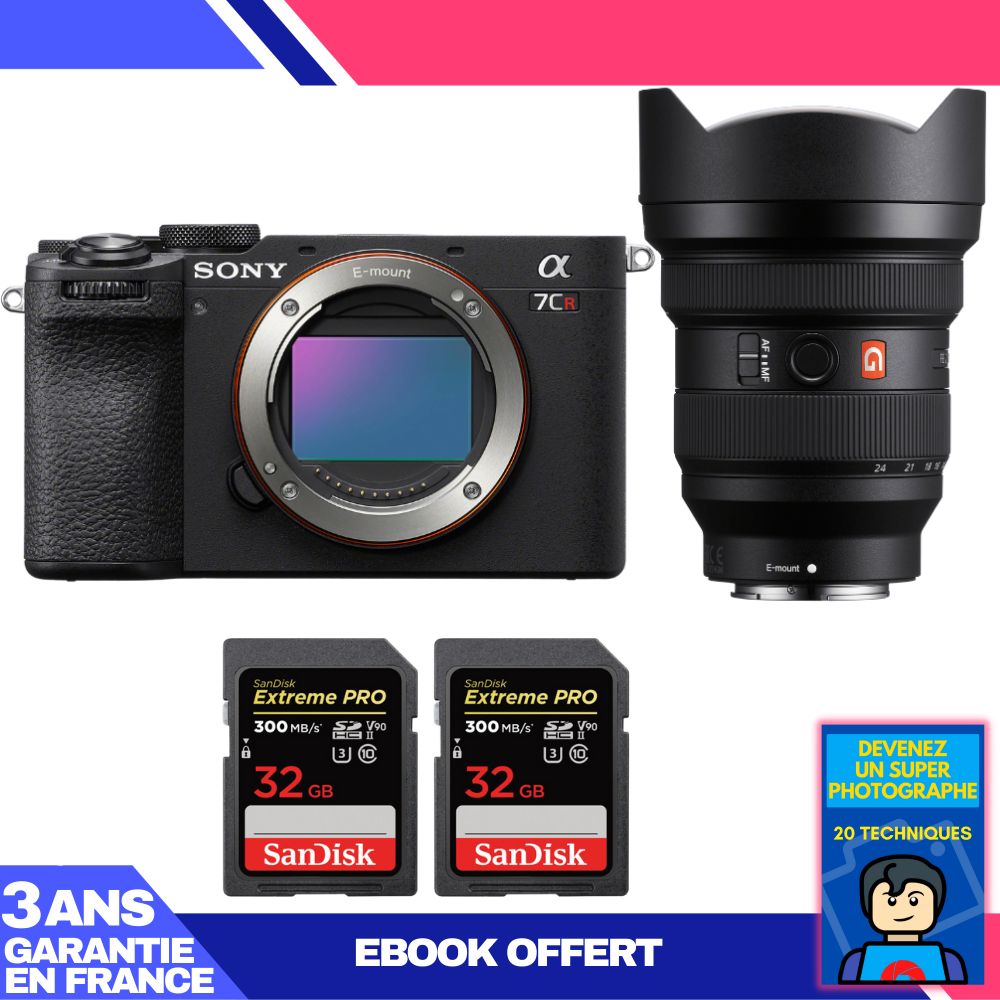 Boitier Sony A7CR + FE 12 24mm f2.8 GM + 2 SanDisk Extreme PRO UHS II SDXC 300 MB/ + Ebook 'Devenez Un Super Photographe - vue 2