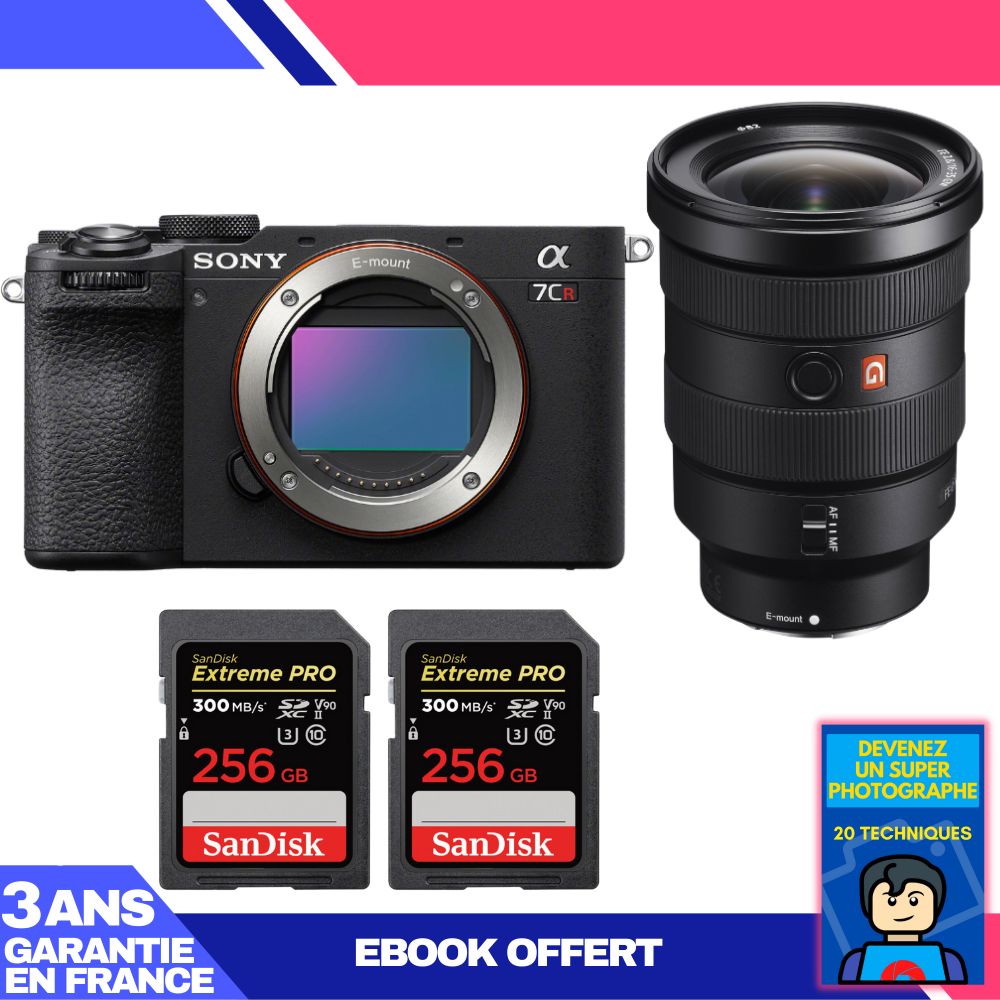 Boitier Sony A7CR + FE 16 35mm f2.8 GM + 2 SanDisk Extreme PRO UHS II SDXC 300 MB/ + Ebook 'Devenez Un Super Photographe - vue 3
