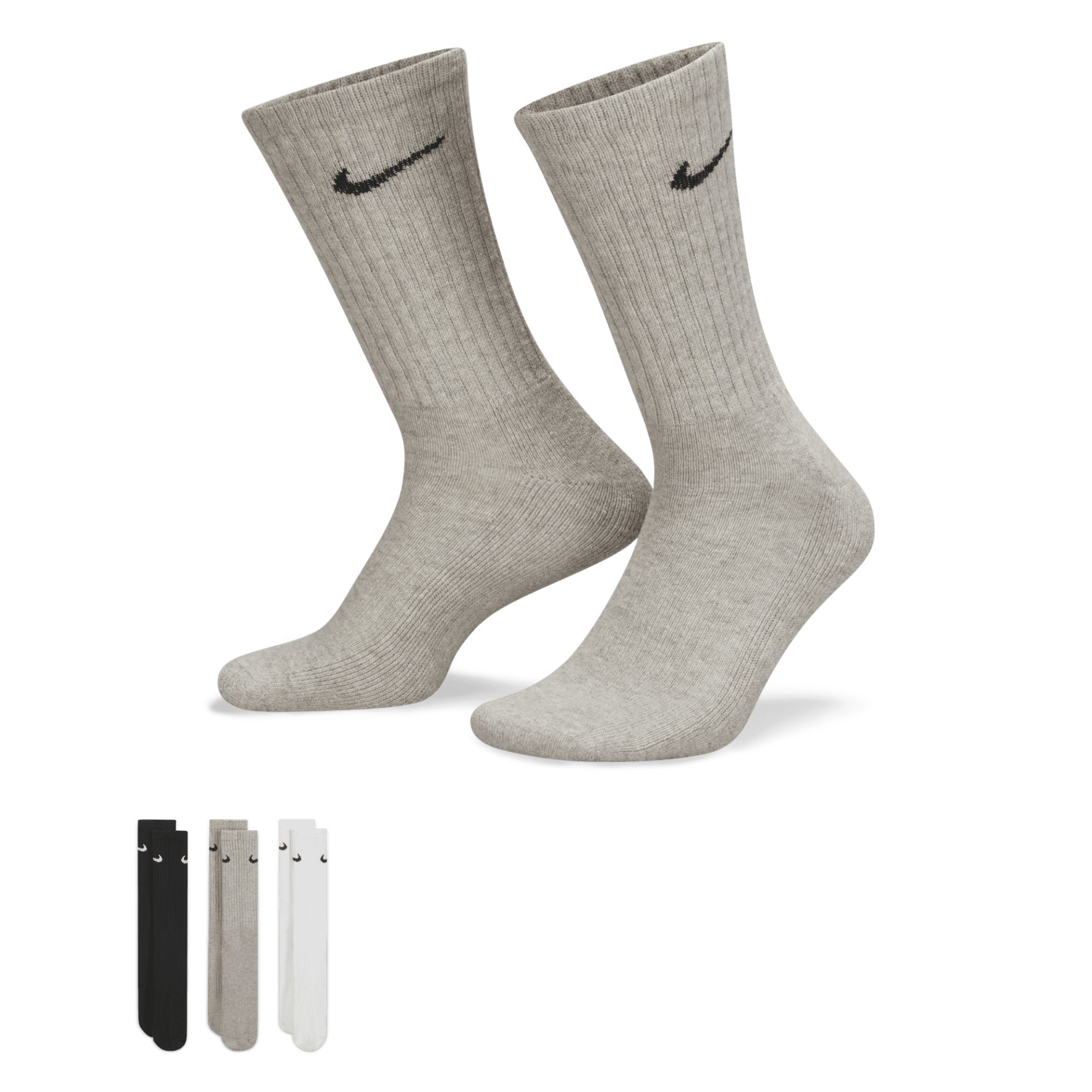 chaussettes de training mi mollet nike cushioned 3 paires ulticolore 38 42 38 - vue 2