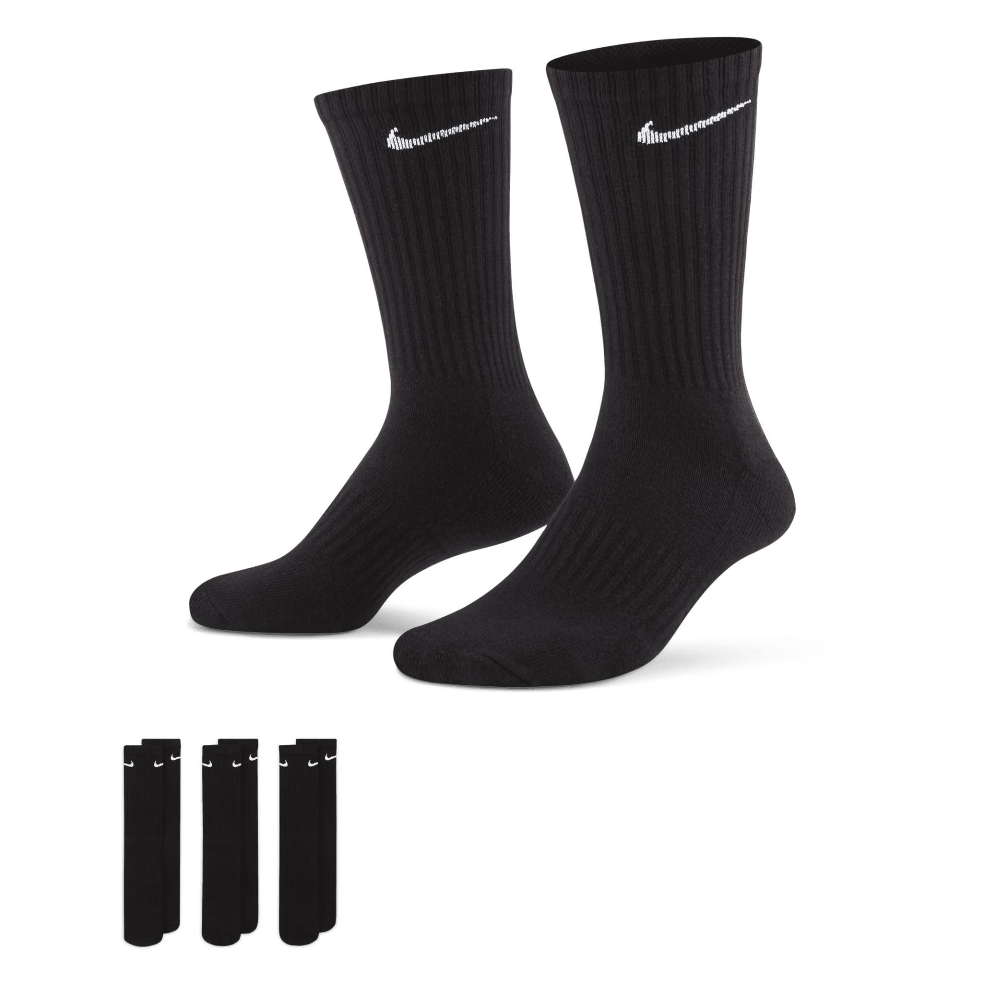 chaussettes de training mi mollet nike everyday cushioned 3 paires 42 46 42 - vue 9